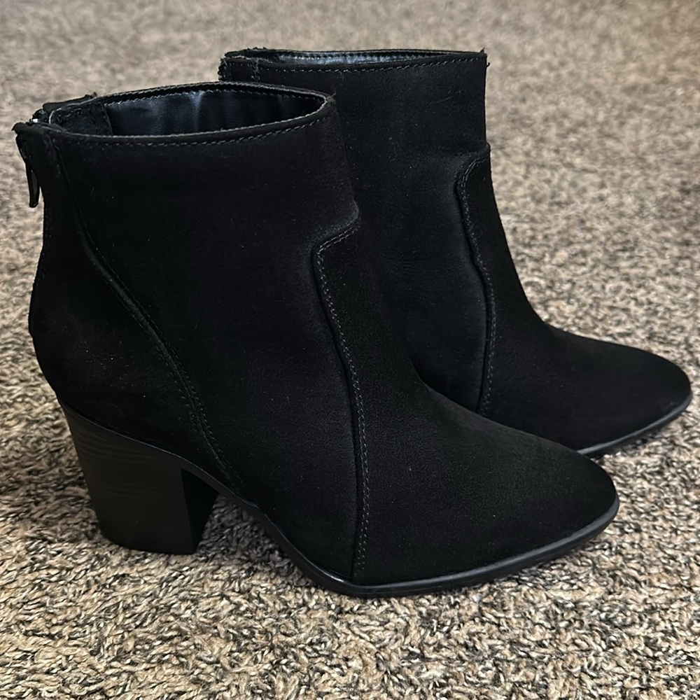 Black Suede Booties